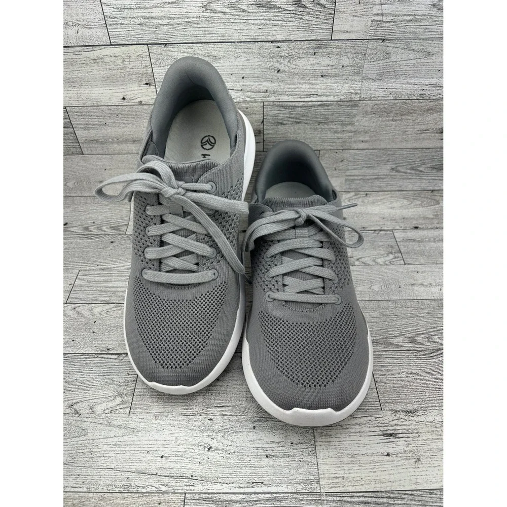 Kizik Lima Storm Gray Hands-Free Slip On Knit Sneakers Men Sz 7.5 Women Sz 9‎